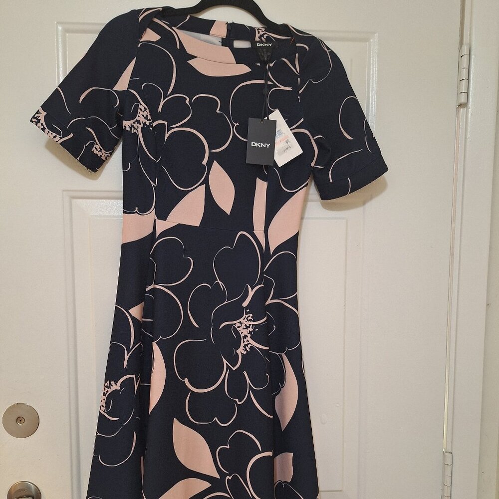 DKNY Bateau-Neck Cocktail Dress